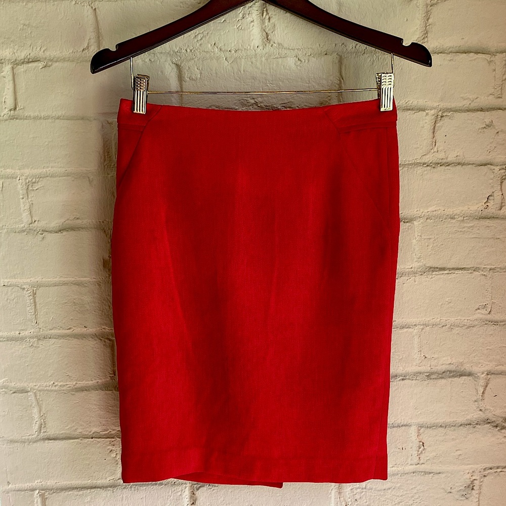 The Limited size 0 ruby red pencil skirt work